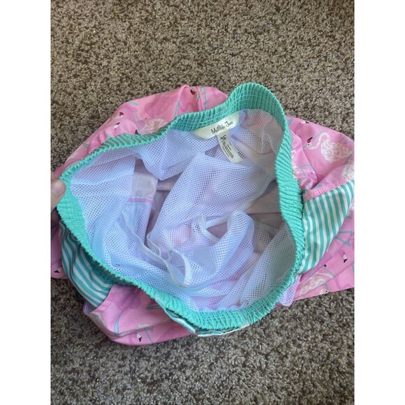 MATILDA JANE Enchanted Garden Flamingo Fan Club Swim Trunks size 16 - Picture 5 of 6